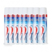 折14元# Aquafresh 水晶莹 按压式三色立体牙膏 100ml*8支