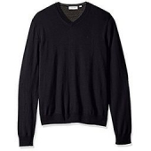 Calvin Klein 纯美利奴羊毛 男士V领针织衫