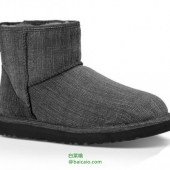 2016年款，UGG 男士迷你经典喷砂牛仔布鞋面雪地靴 新低$63 到手￥565