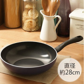 IRIS OHYAMA 钻石陶瓷 IH非对应GC-DW-28G平底炒锅 28cm
