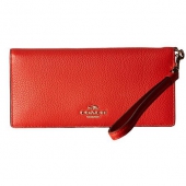 蔻驰（COACH） Polished Pebble Leather Slim  士长款钱包 两色可选