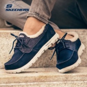 skechers斯凯奇秋冬新品 时尚帆船鞋子女 舒适保暖豆豆鞋 6666007