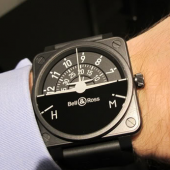 Bell and Ross  AVIATION系列 BR01-TURN-COORDINATO 男款限量版机械腕表 全球限量999枚 造型非常独特