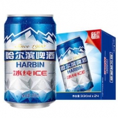 哈尔滨(Harbin) 冰纯啤酒 330ml*24听*2件