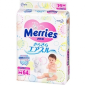 花王（KAO）    Merries 婴儿纸尿裤 M64片