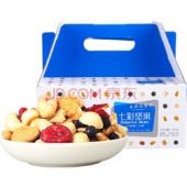 限上海广东：  西域美农  七彩坚果礼盒750g/25g*30袋