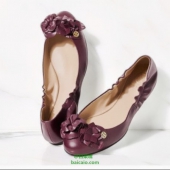 Tory Burch 托里·伯奇 女士立体花朵小羊皮平底鞋 新低$100 到手￥760