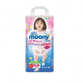 MOONY 尤妮佳 XL码 女婴用拉拉裤 38片*4包 柔软吸水
