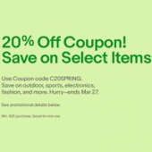 Ebay官网精选服饰鞋包、电子产品等春季促销