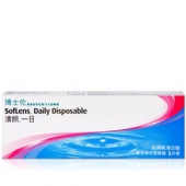 舒适高清# 博士伦 水润高清隐形眼镜 日抛 5片