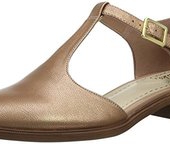 中亚prime会员免邮！Clarks 其乐 女士T字带真皮平底单鞋 到手约276元