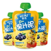 Heinz 亨氏 乐维滋果汁泥 苹果蓝莓 120g 特惠3袋装