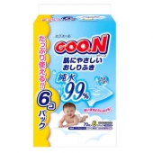 大王（GOO.N）  99%纯净水婴儿湿巾 70抽x6