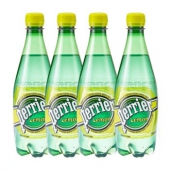 巴黎水天然含气矿泉水柠檬味 500ml*4瓶