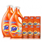 单买好价：Tide 汰渍  全效洗衣液 (3千克X2+500克X6) 69.9元