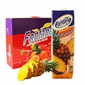 限地区：塞浦路斯进口 芳塔娜（Fontana）菠萝汁1L*4瓶 整箱