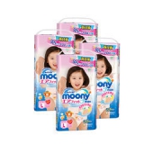 moony 尤妮佳 女宝宝用拉拉裤 L44片*4包装