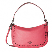 蔻驰（COACH） Floral Rivets Detail Chelsea 女士单肩斜挎包 鹅卵石纹材质 甜美优雅