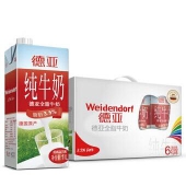 限地区：Weidendorf 德亚 全脂牛奶 礼盒装 1L*6盒
