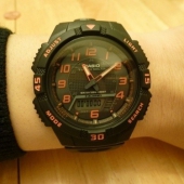 CASIO 卡西欧 男士太阳能超薄双显腕表 prime会员免费直邮到手￥252