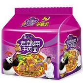 康师傅 酸菜牛肉面 五连包