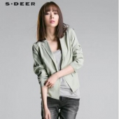 sdeer 圣迪奥 清新雪纺拼接小西服短外套S14182258