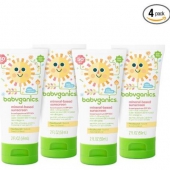 Babyganics 甘尼克宝贝 防水型婴儿防晒霜SPF50 59ml*4支 新低$6.66 到手￥75