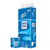 清风 新韧纯品 卷筒卫生纸 3层270段*10卷