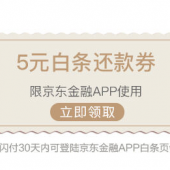 新手礼包！领白条还款券 立减5元