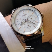 Citizen 西铁城 三眼光动能男表 新低$134.99（$145.99-10-1） 到手￥990