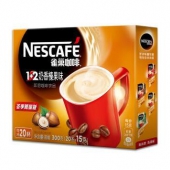 雀巢咖啡(Nescafé)1+2奶香榛果味 即溶咖啡饮品 300g（共20条）
