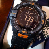 卡西欧（CASIO） Protrek PRG-270-1 男款登山表 功能全，直径大
