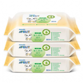 AVENT 新安怡 婴儿柔润湿巾80抽3连包  折19.9元（29.9元，买3免1）