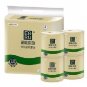 限地区：韶能本色 竹纤维不漂白 真情系列4层140g压花有芯卷纸*4卷