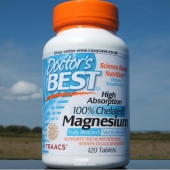 素食者必备，Doctor's Best 高吸收 100%螯合 甘氨酸镁片200mg*240片 $14.6 到手￥125