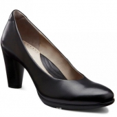 金盒特价，ECCO 爱步 雕塑75 女士真皮粗跟单鞋 4.5折$72 到手￥595 国内￥1599