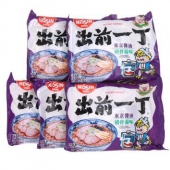 新低价：出前一丁 NISSIN 方便面 东京酱油猪骨汤味 100g*5袋