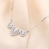 镇店之宝，Swarovski 施华洛世奇 三个心形链坠项链 ￥499包邮