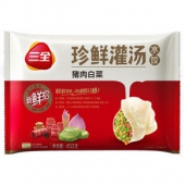 三全 珍鲜灌汤猪肉白菜水饺 450g