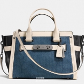 COACH 蔻驰 女士真皮拼接单肩手提包  $239.99 到手￥1790