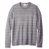 卡尔文 克莱恩（Calvin Klein） Merino Stripe Crew Neck  男士羊毛混纺针织衫