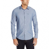 企鹅 Original Penguin Dobby Chambray 男修身衬衫
