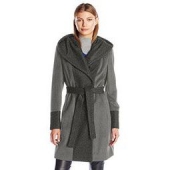 Calvin Klein Wool Wrap 女士羊毛混纺大衣