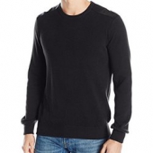 限XL码！Kenneth Cole Pleather男子圆领针织衫