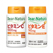 【女王节】Asahi朝日 Dear Natura天然维生素C＋维生素E 60粒*2瓶