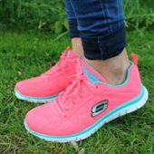Skechers 斯凯奇Flex Appeal女士运动鞋 黑粉配色