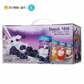 泰国进口 达美（Dutch Mill）蓝莓味酸奶饮品180ml*12盒 礼盒装