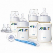 飞利浦新安怡（AVENT） SCD270/00 宽口径新生儿学习套装 8件套装 防胀气设计