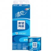 清风卷纸 新韧纯品 3层270段卫生纸*10卷（新老包装交替发货）