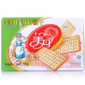美丹 无蔗糖 白苏打饼干 原味 1000g*5件